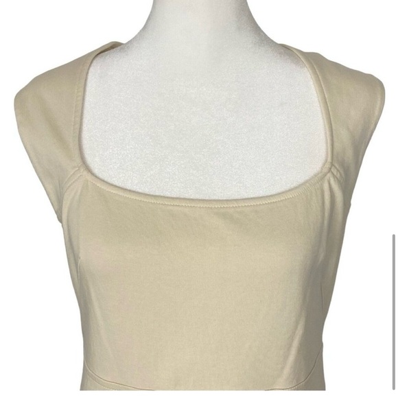 EVERLANE Dress Square Neck 90s Mini Cream S 5-20 - Picture 3 of 3